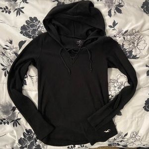 Black Long Sleeved Hollister Top Size S